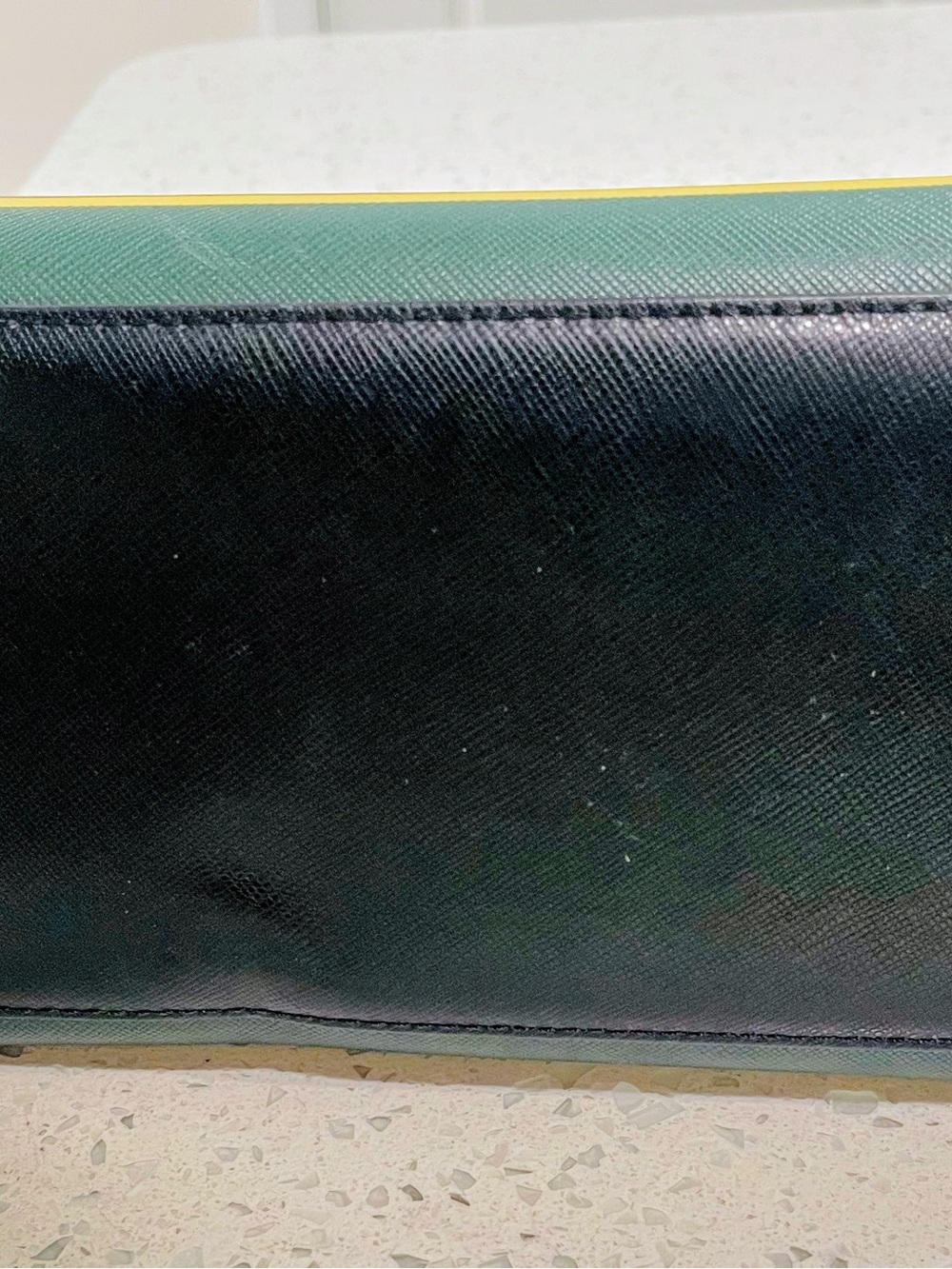 kate spade Black Satchel with Pink and Green Striped Front - Picture 5 of 9